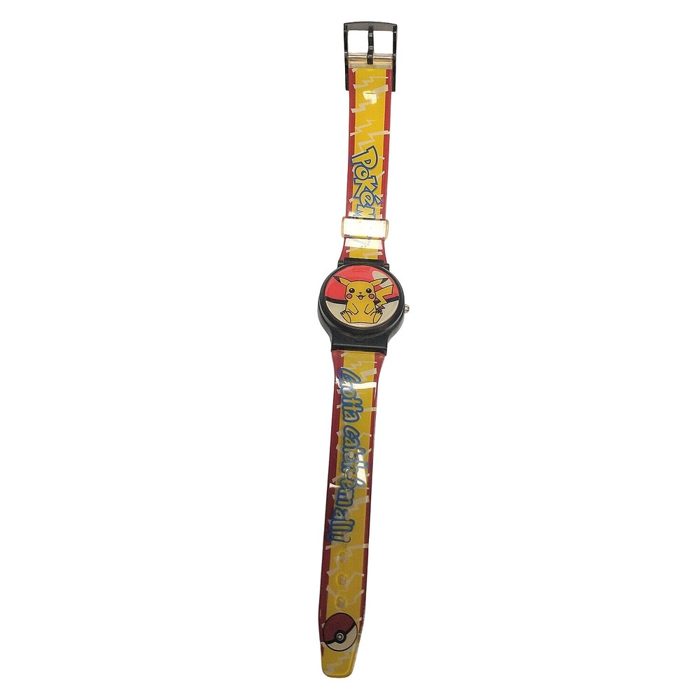 Vintage 1995 Pokemon Pikachu Digital Sports Watch Y2K Nintendo Flip Top READ